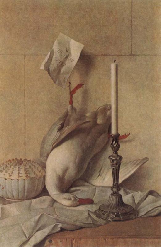 Jean Baptiste Oudry Still Life with White Duck oil painting image